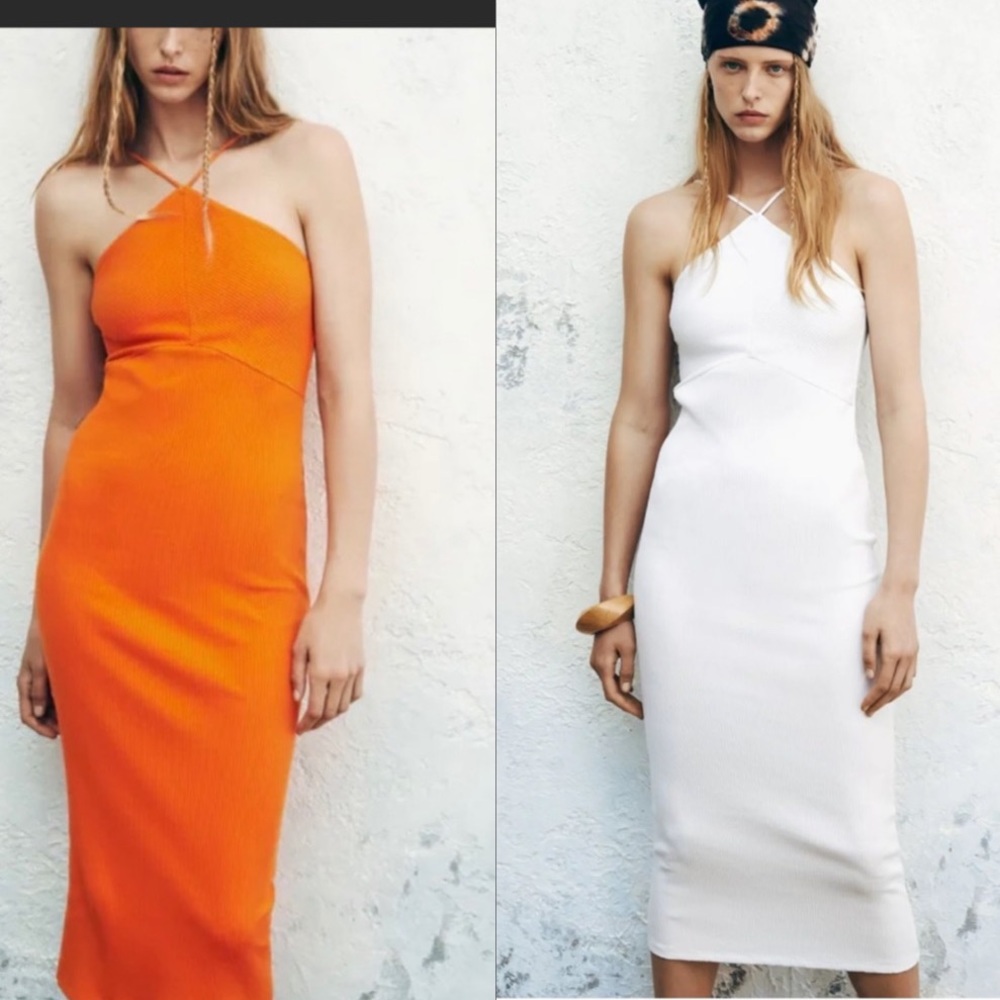 Zara White Midi Dress